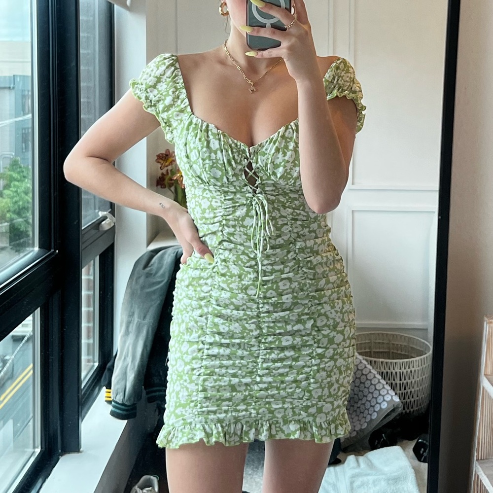Who I Am Ruched Mini Dress